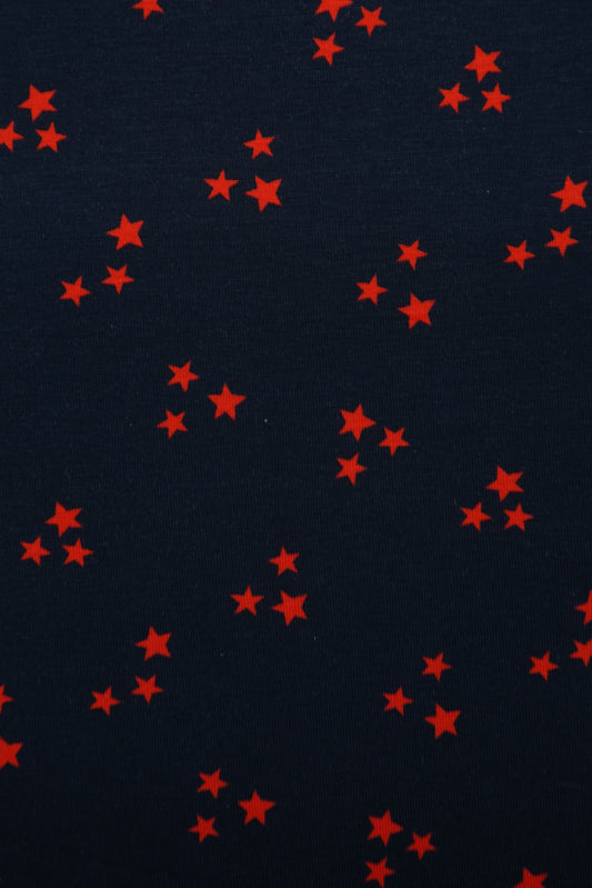 Jersey StoffundLiebe Sterne in 2 vers. Varianten