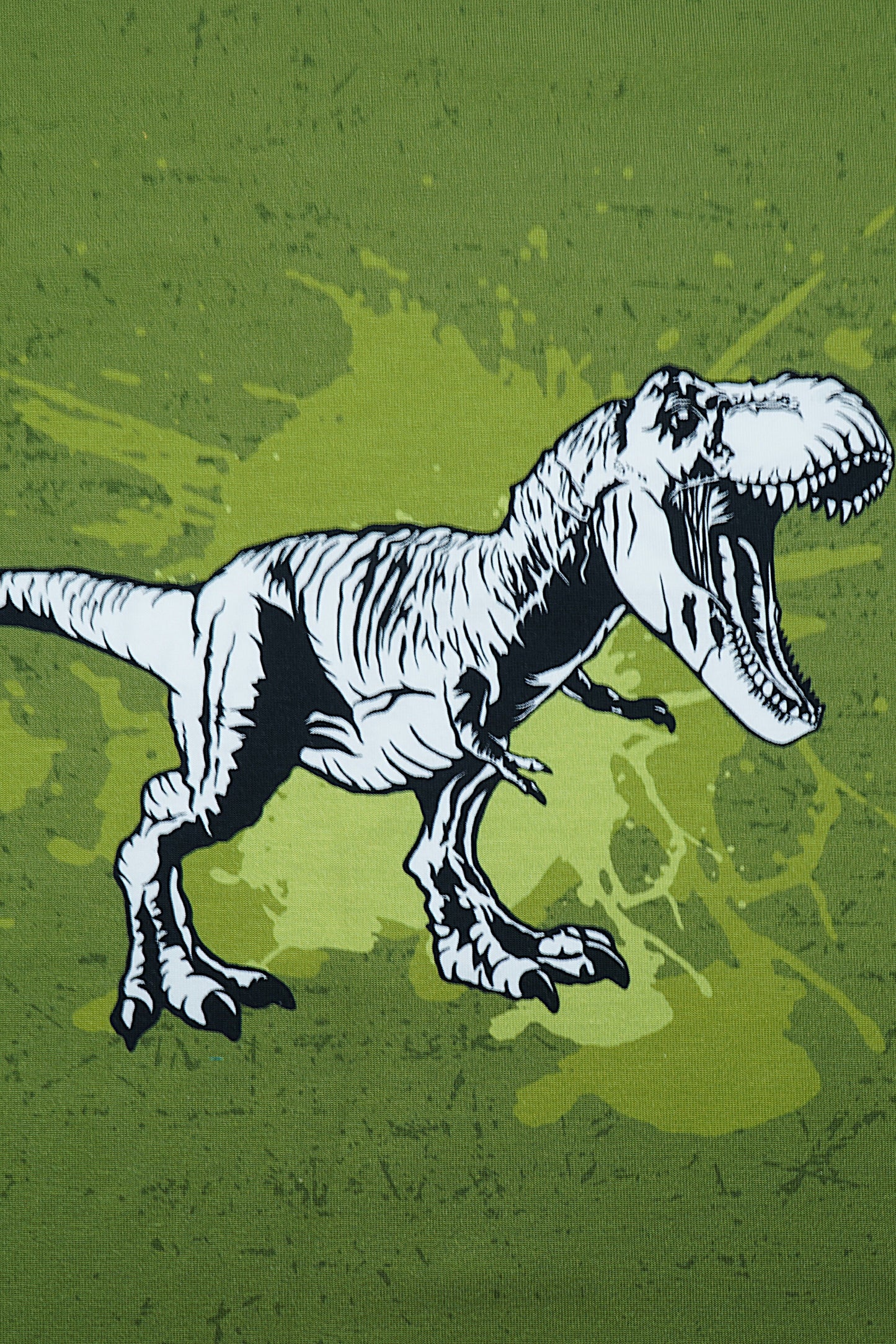 Jersey Panel StoffundLiebe DINO blau/grün