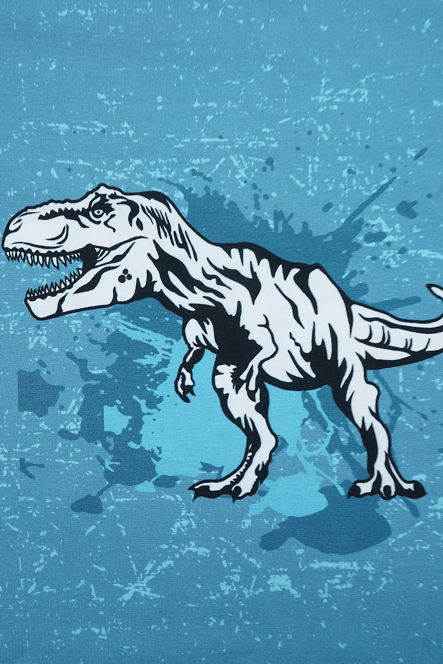 Jersey Panel StoffundLiebe DINO blau/grün