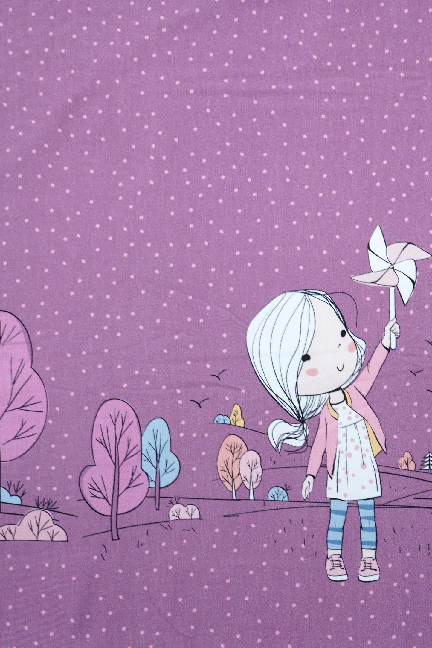 Jersey Bordüre Staghorn Mädchen in 2 vers. Varianten "Kombistoff"