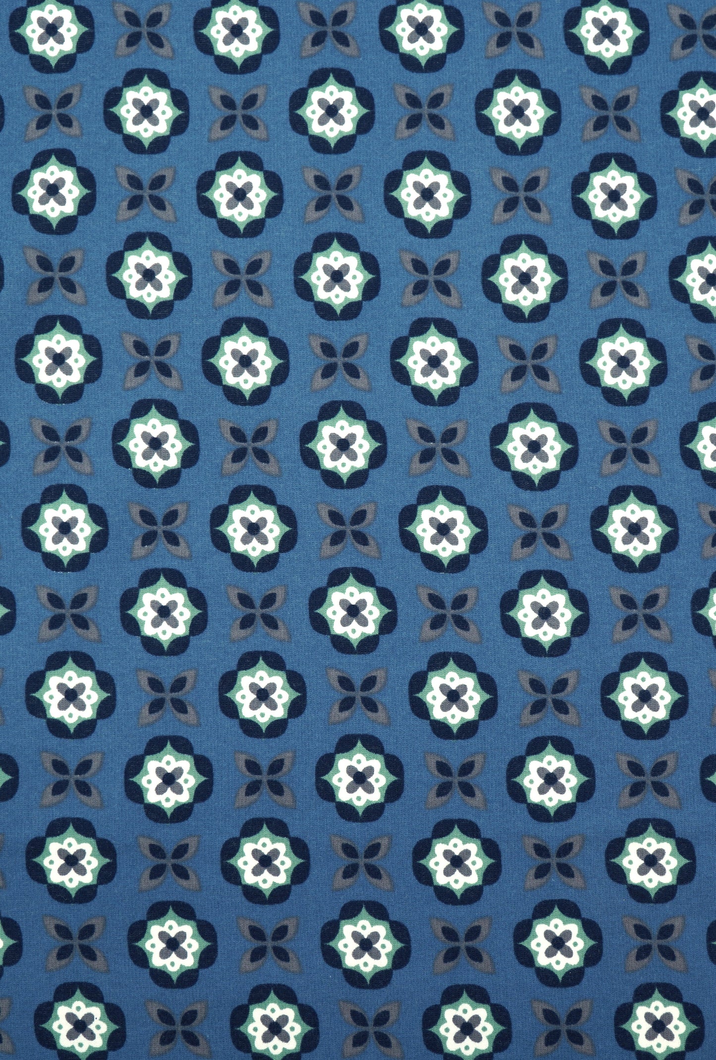 Alpenfleece blau gemustert