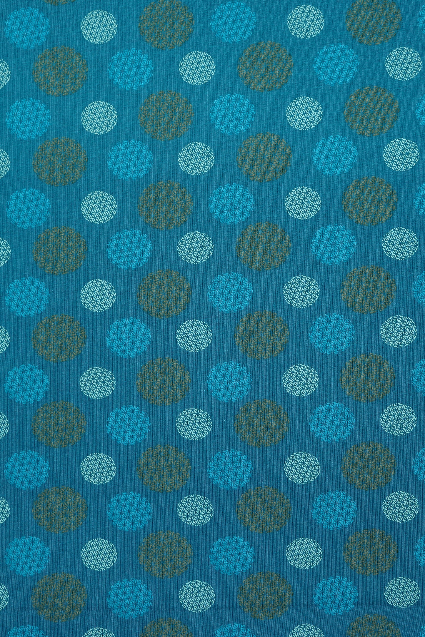 French Terry Punkte petrol