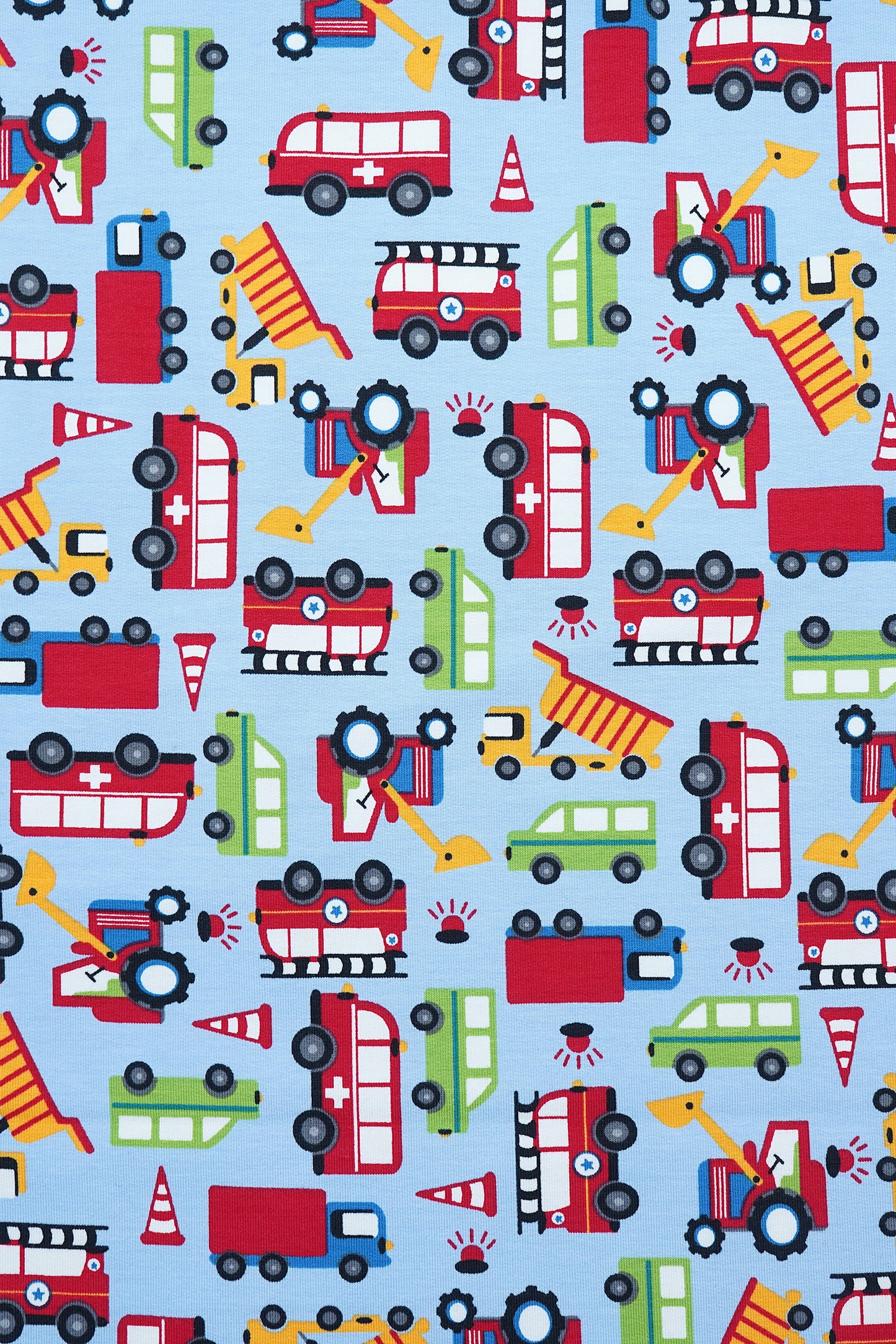 French Terry Fahrzeuge bunt