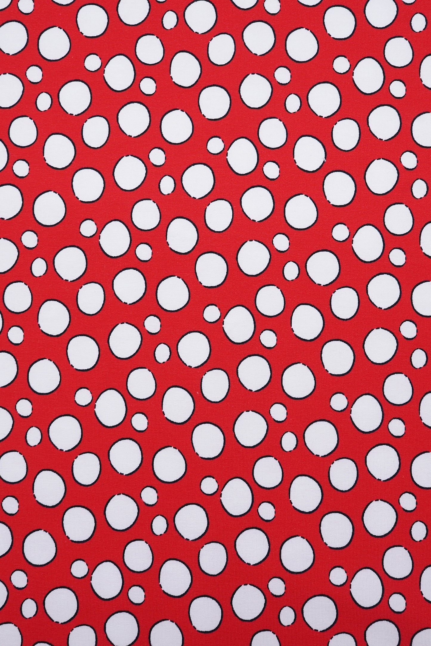 French Terry rot mit weißen Flecken