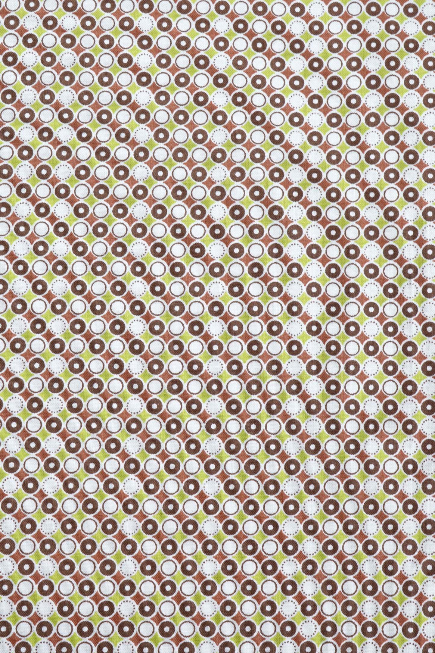Baumwolle Kreisparade grün/braun