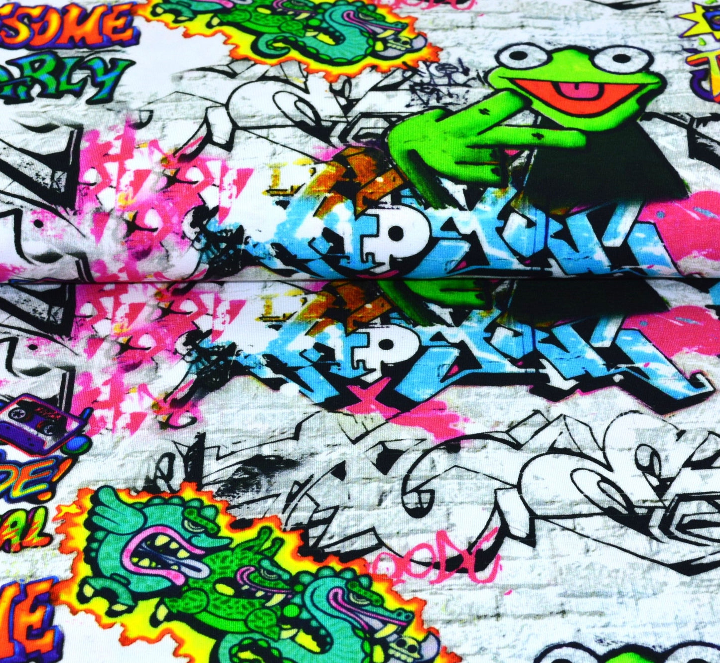 Alpenfleece Kermit der Frosch Kombistoff