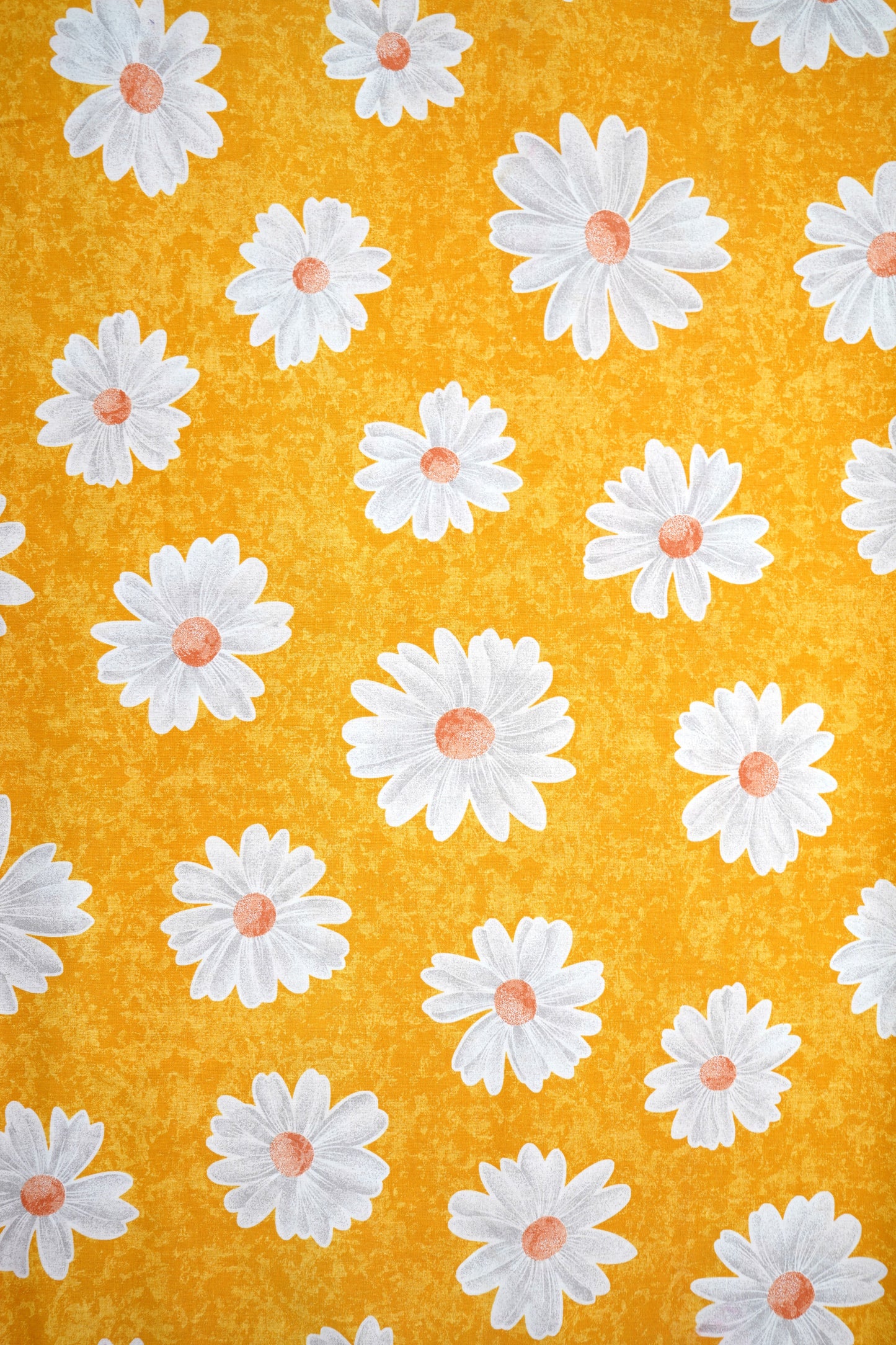 Baumwolle gelb Margeriten Übergröße
