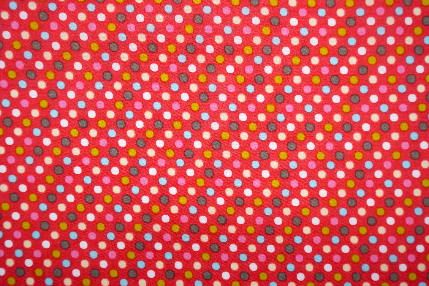 Baumwolle bunte Punkte in 2 versch. Farben
