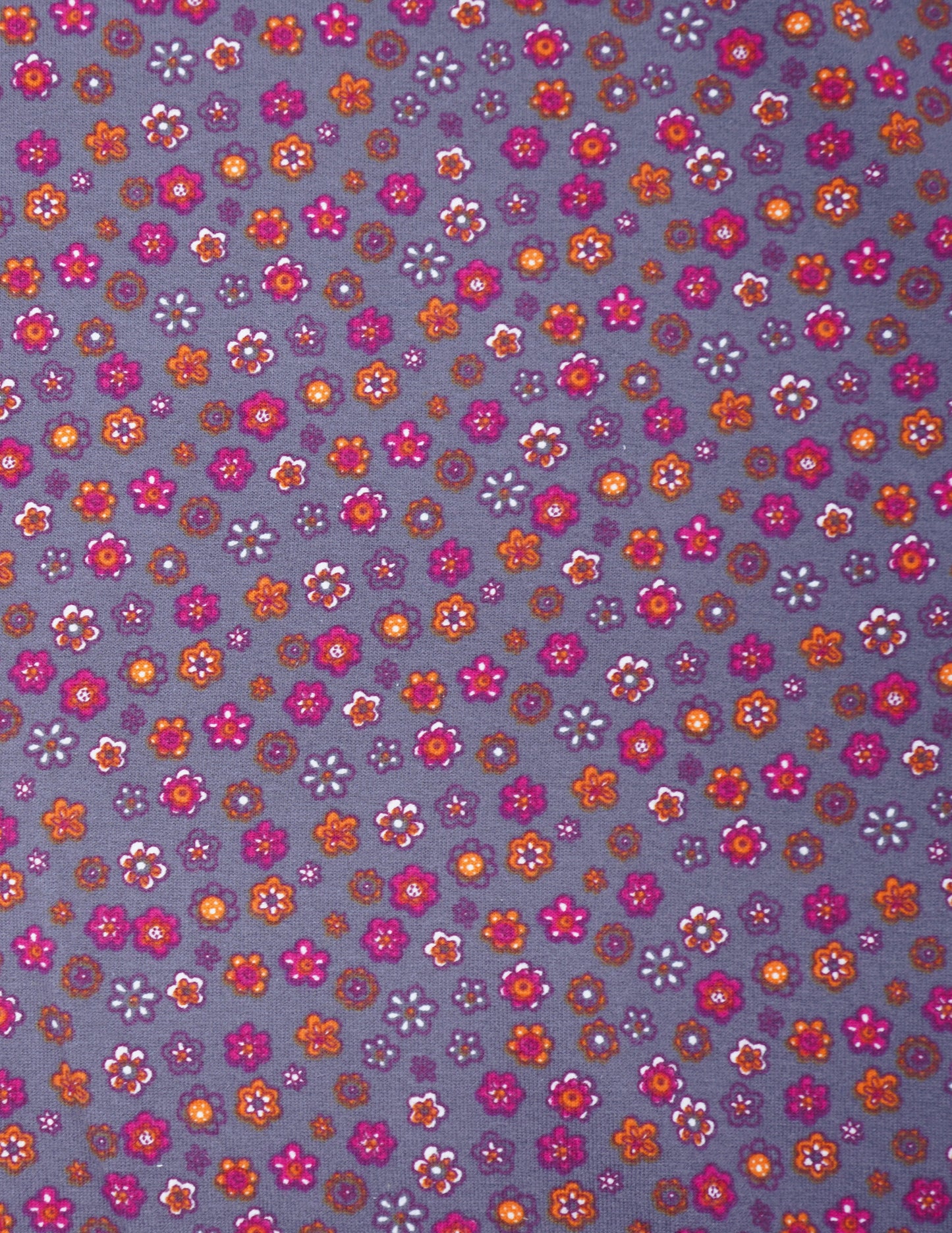 Jersey Blumen pink orange