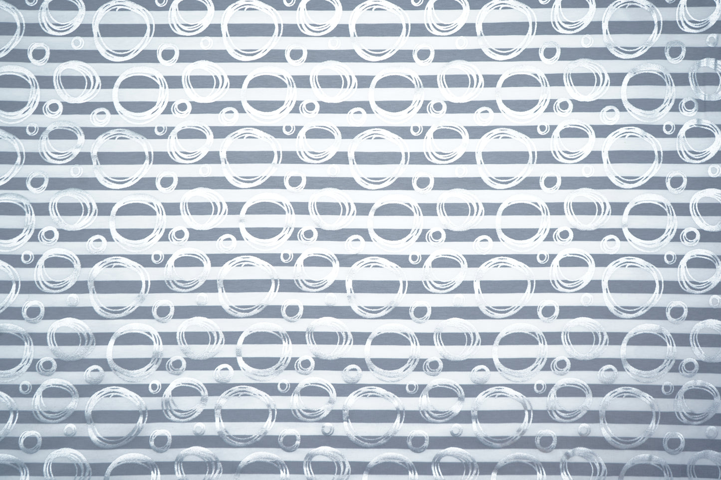 Jersey Streifen silber Kreise