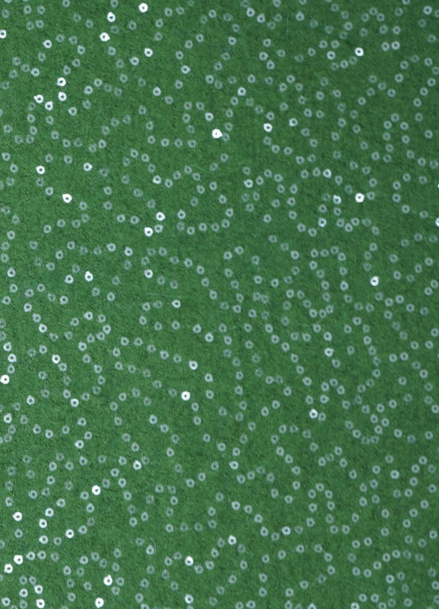 Walkloden grün mit Glitzerpailletten