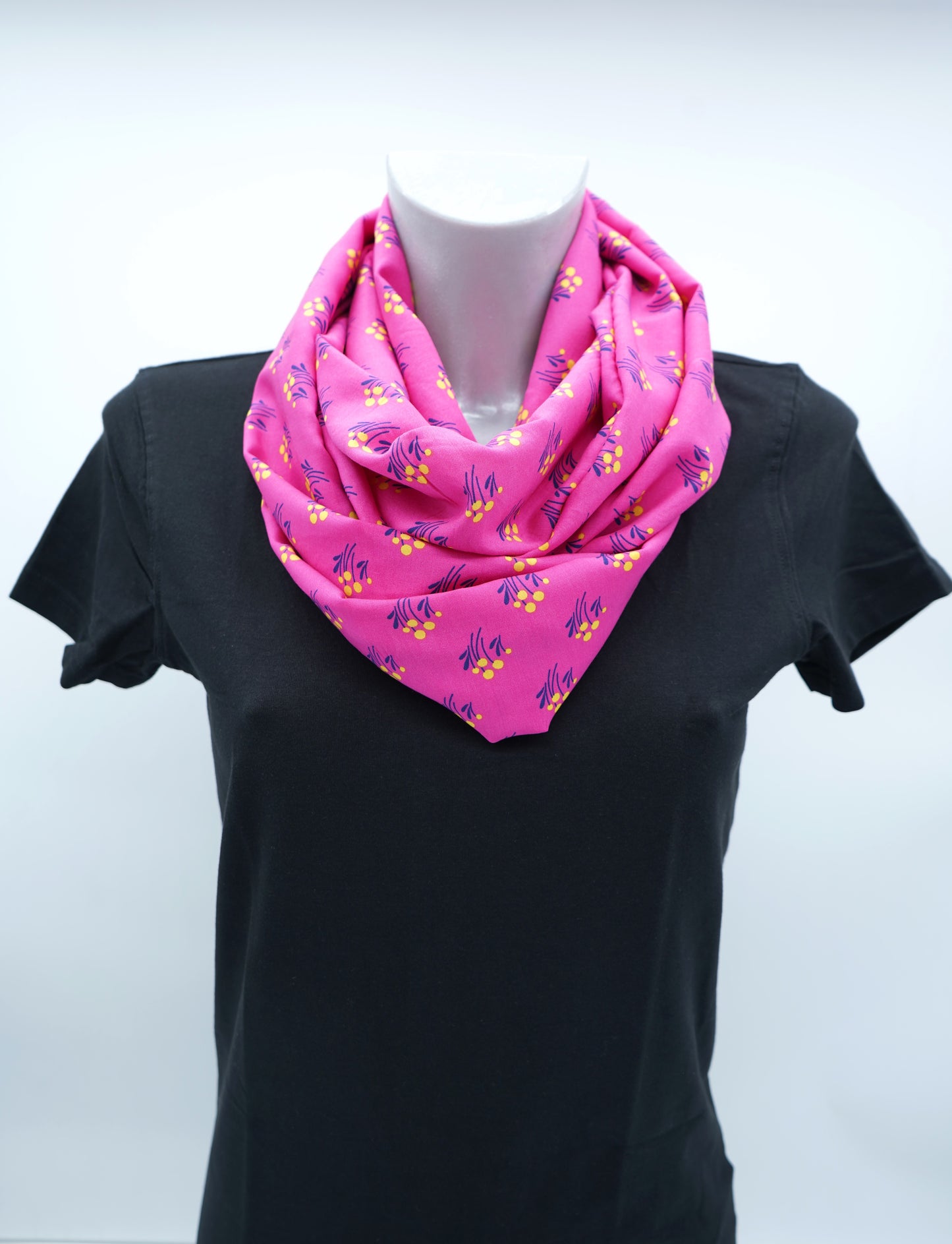 Viskose pink Blumen "Tuchstoff"