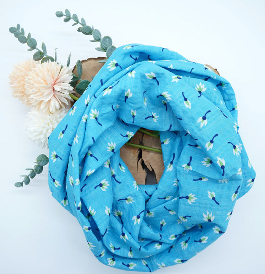 Musselin Hamburger Liebe türkis "Tuchstoff"