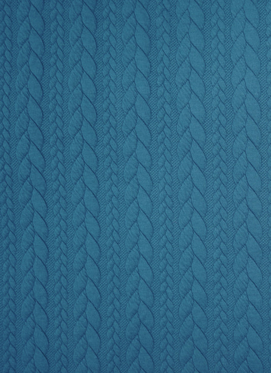 Zopfstrick Beere & Petrol