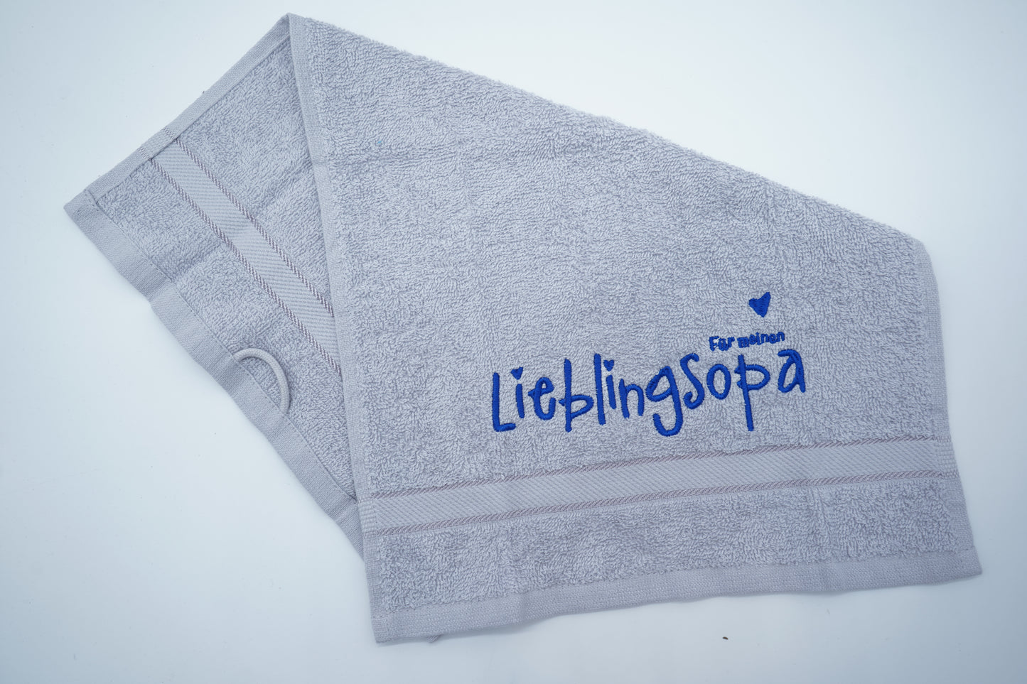 Gästehandtuch 30x50cm bestickt "Lieblingsopa" Bio