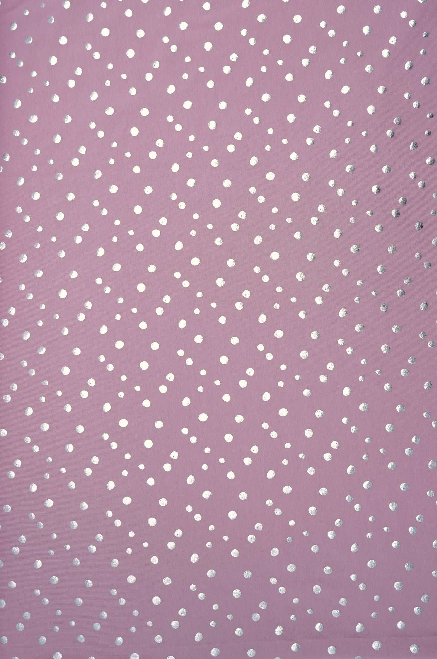 Jersey rosa mit silber Punkten RESTSTÜCK 30cm