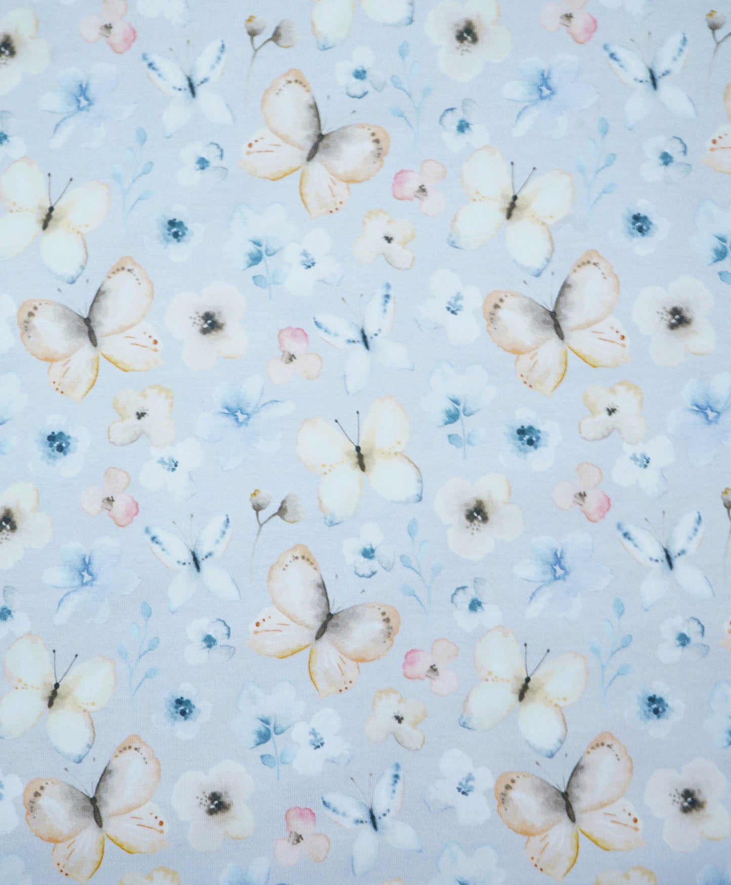 Jersey Schmetterlinge weiß & blau
