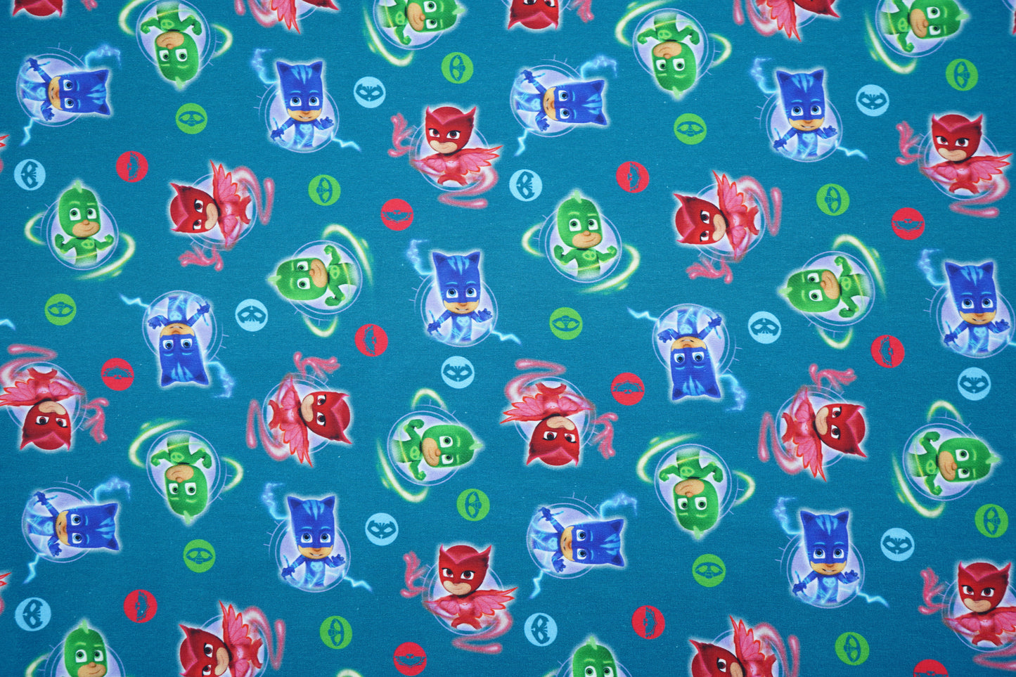 PJ Mask versch. Farben French Terry/Sommersweat angeraut