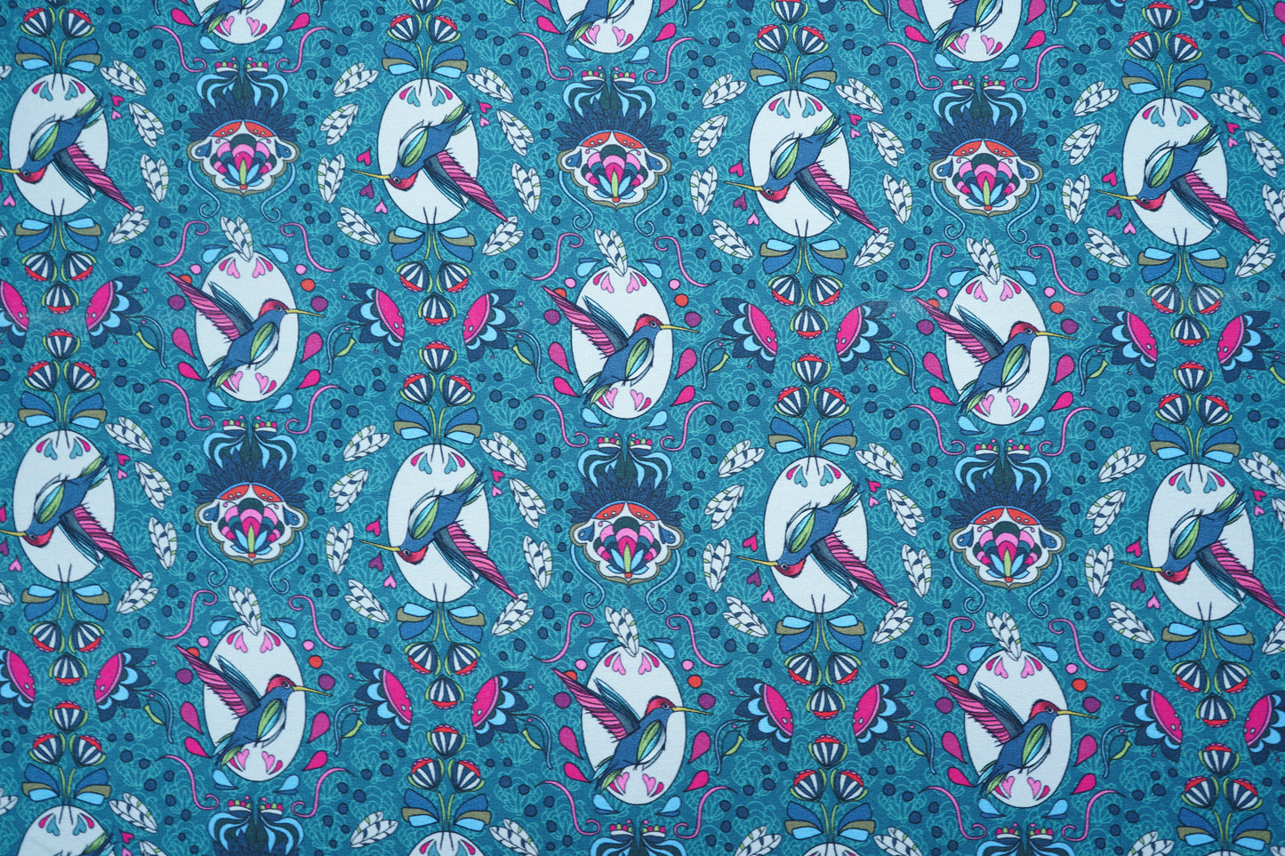 French Terry Vögel in 4 vers. Varianten