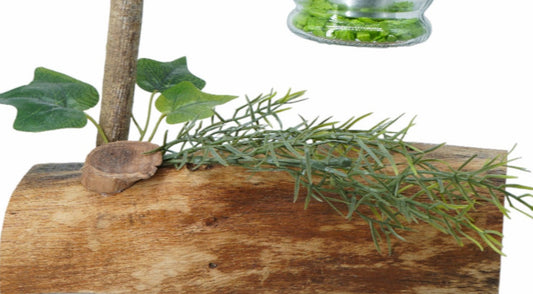 Holzdeko Laterne mit Teelichtglas
