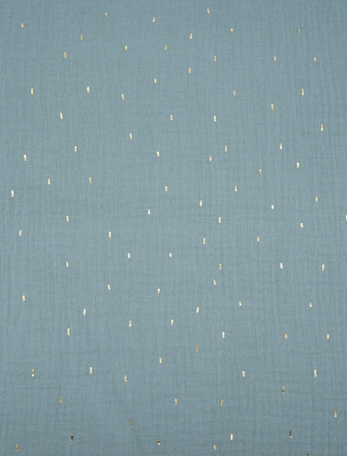 Musselin helles petrol mit gold