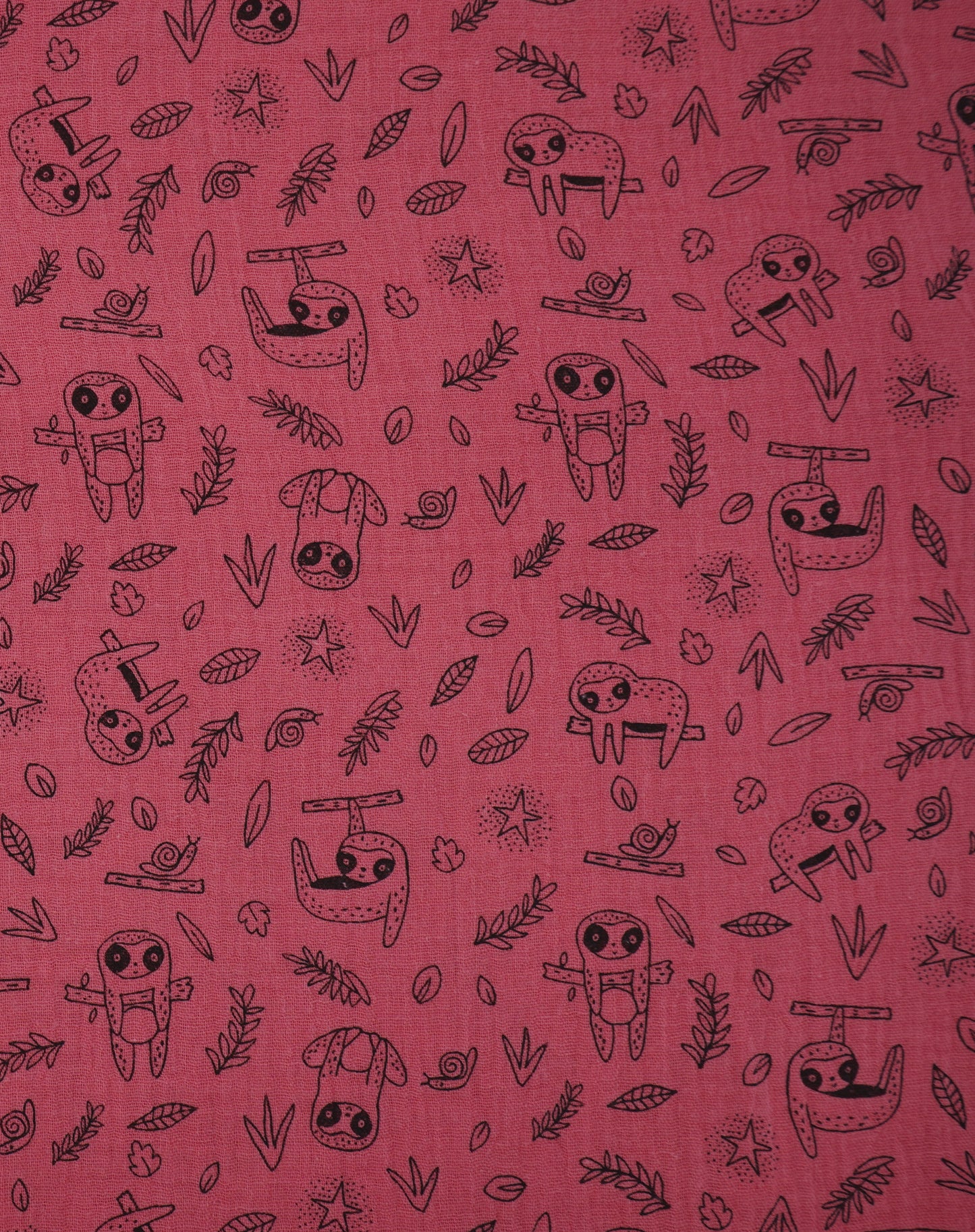 Musselin Faultier pink