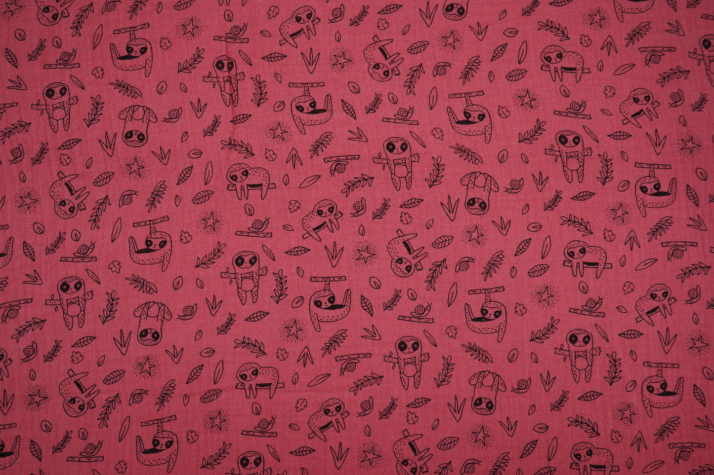 Musselin Faultier pink