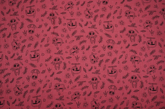 Musselin Faultier pink