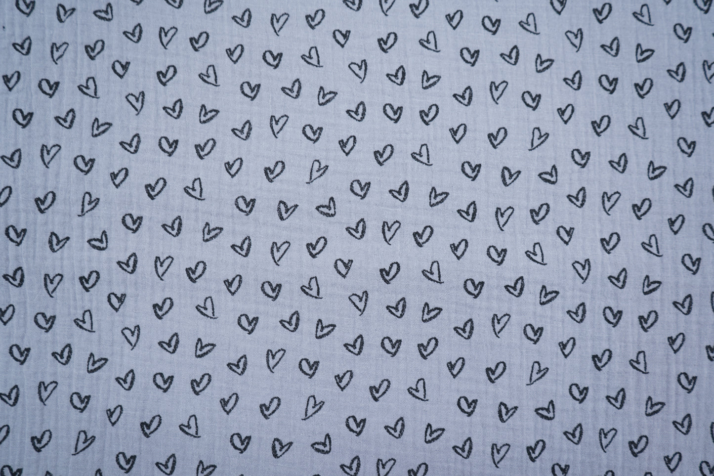 Musselin Herzen in 3 vers. Farben