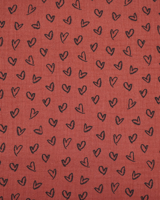 Musselin Herzen in 3 vers. Farben