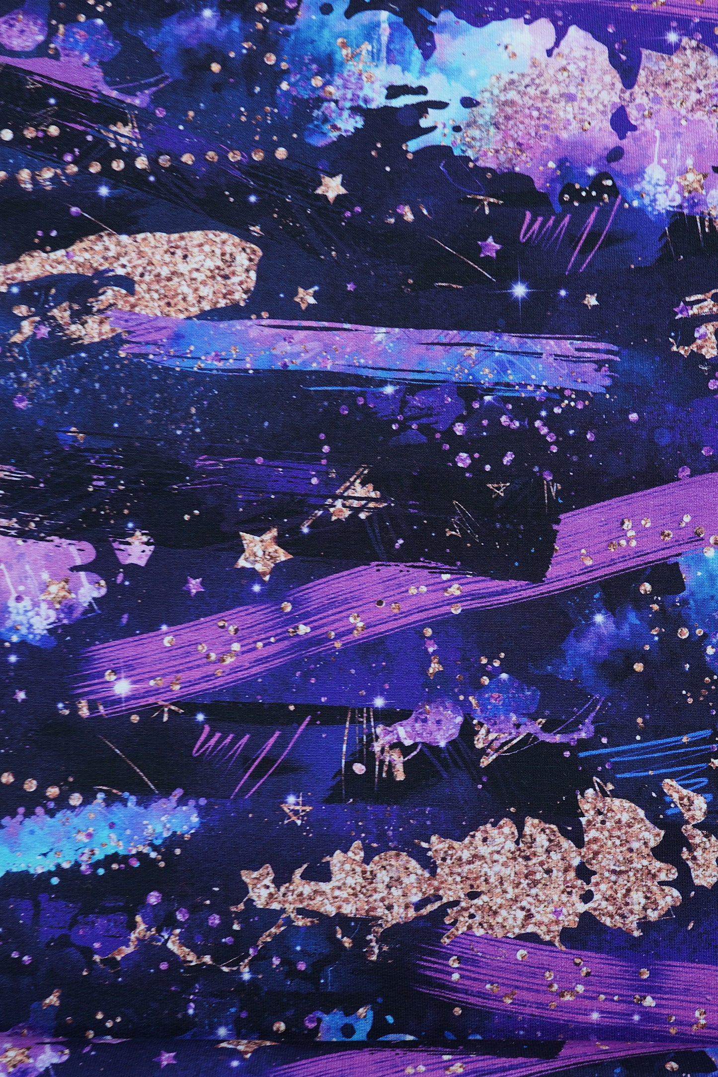 French Terry Staghorn Glitzer Striche