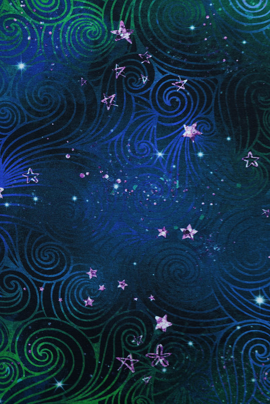 French Terry Staghorn Glitzer Sterne in 2. vers. Varianten