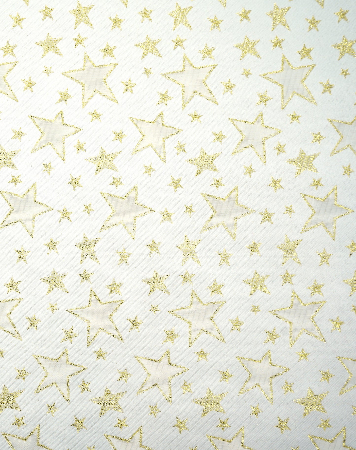 Dekostoff gold Sterne weihnachtlich