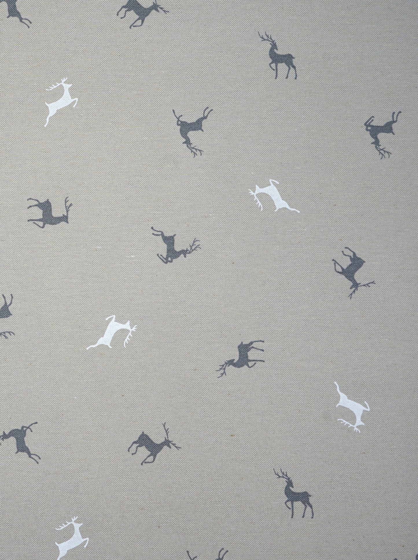 Dekostoff Leinenoptik Rentier weihnachtlich