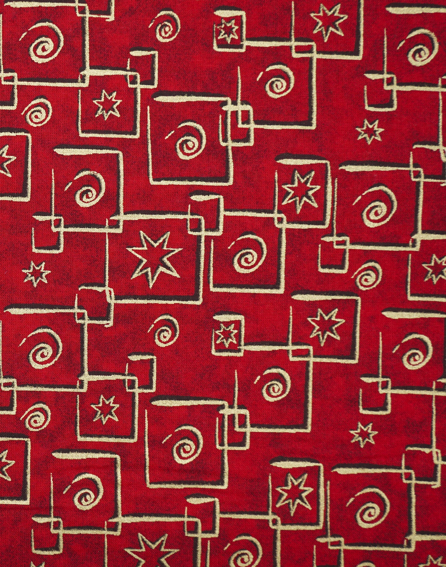 Baumwolle rot eckig weihnachtlich