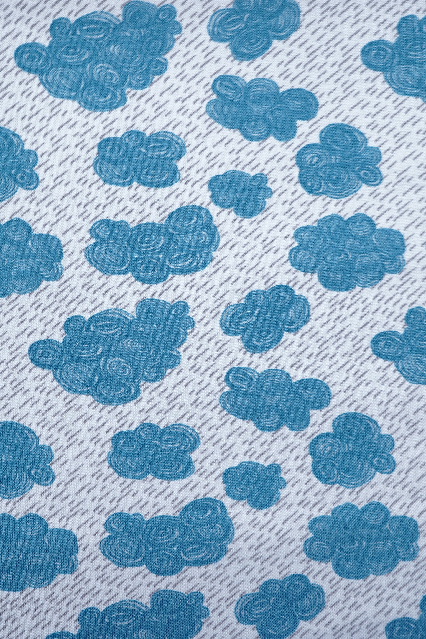 French Terry Regenwolken