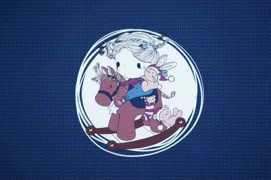 French Terry Stoffduo Panel Winterkinder