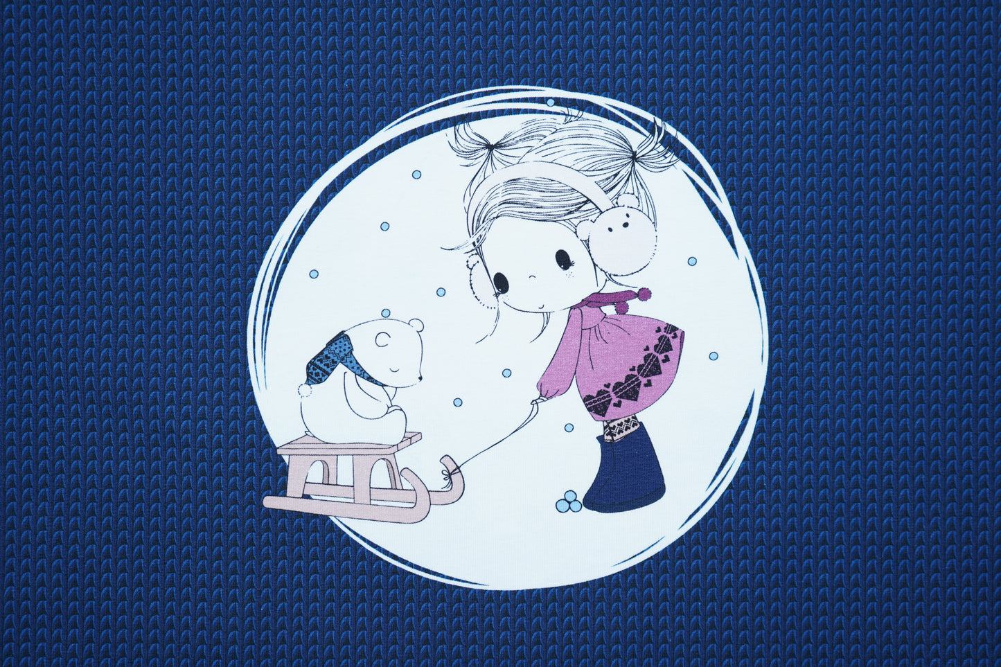 French Terry Stoffduo Panel Winterkinder