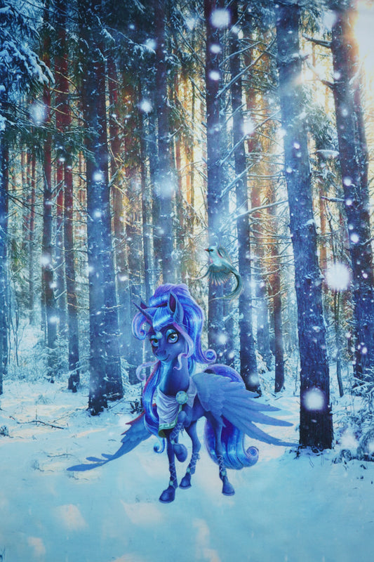 French Terry Stenzo Panel Einhorn "Kombistoff"