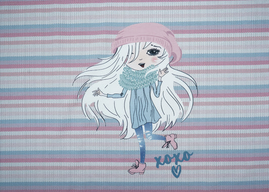 French Terry Stenzo Panel Wintermädchen