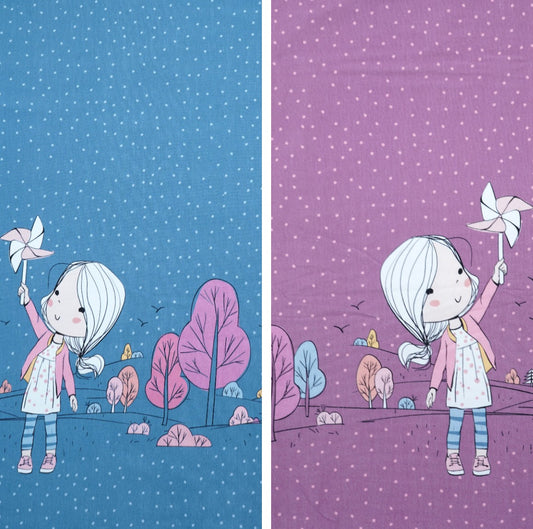 Jersey Staghorn Mädchen rosa "Kombistoff"