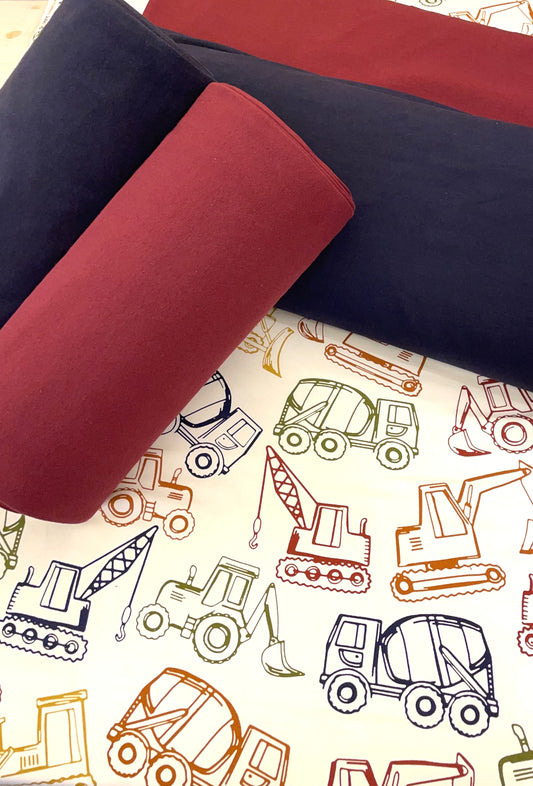 French Terry Baustellenfahrzeuge "Kombistoff"