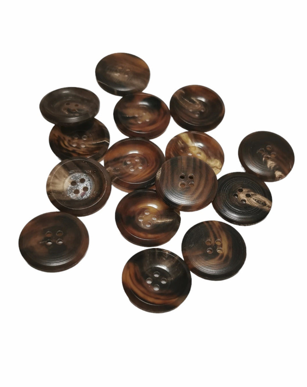 Echt Büffelhorn Knöpfe 26mm 4-Loch