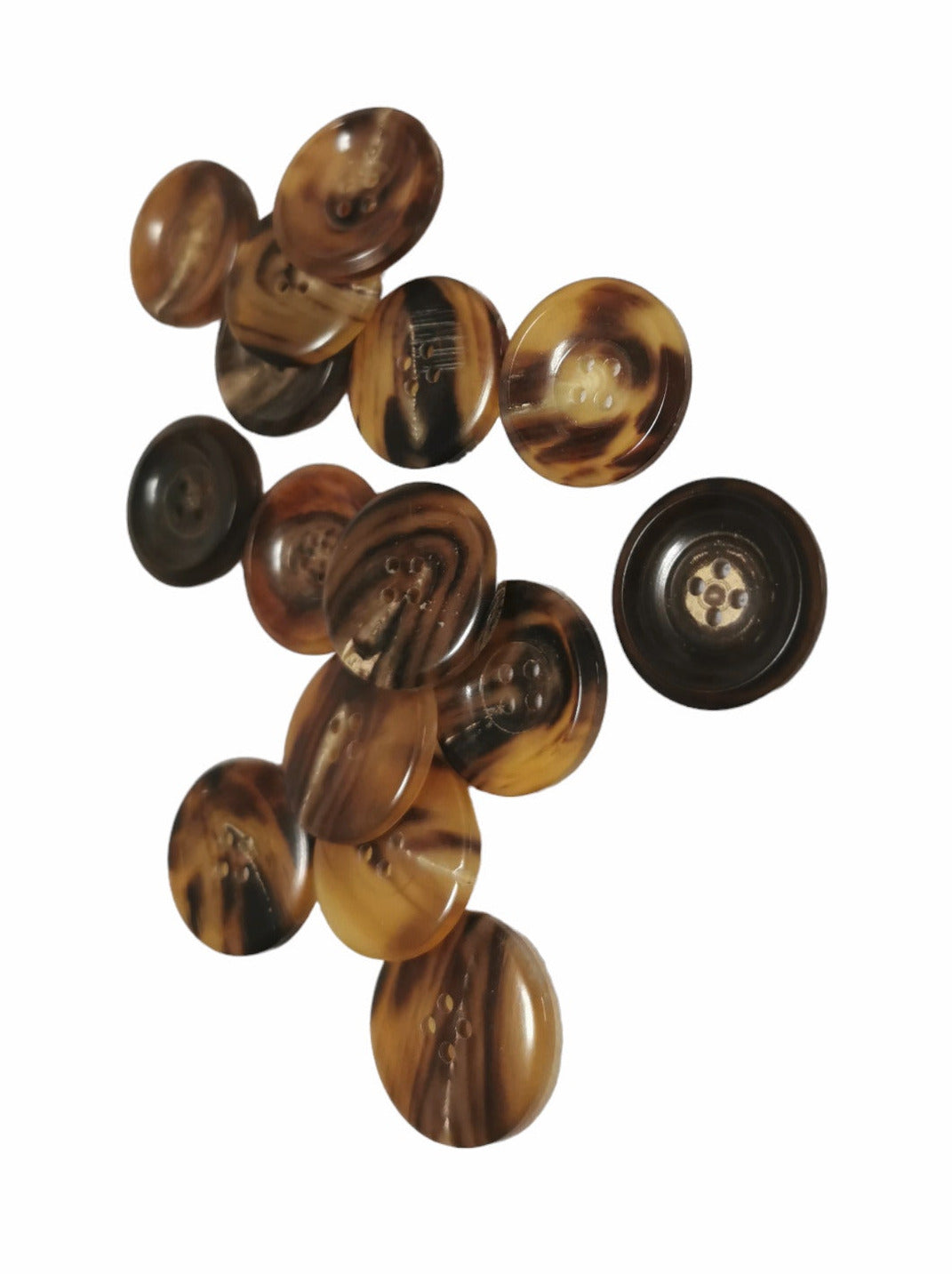 Echt Büffelhorn Knöpfe 26mm 4-Loch