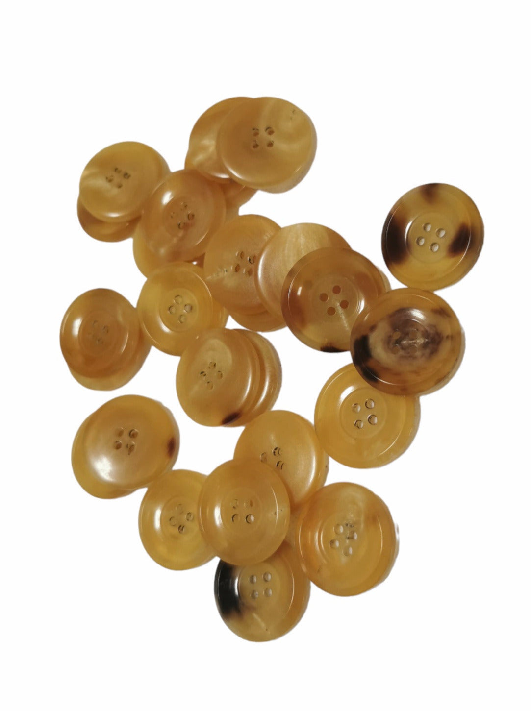 Echt Büffelhorn Knöpfe 26mm 4-Loch