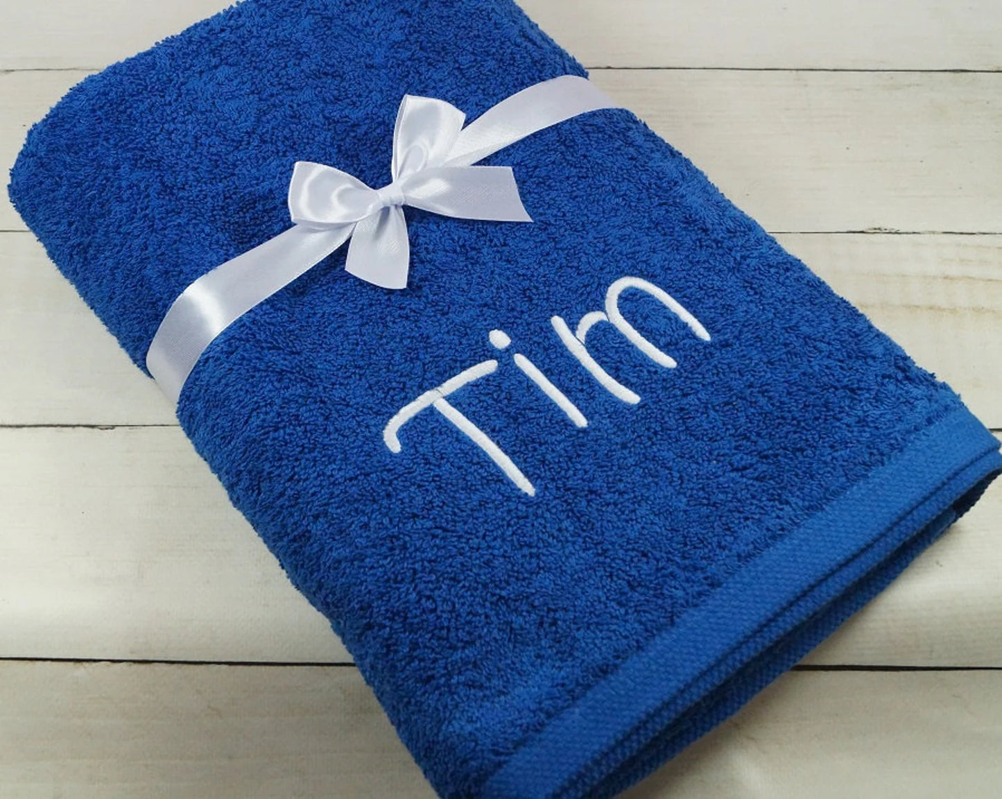 Gästehandtuch 30x50cm Bio-Baumwolle mit Motiv und Wunschtext besticken