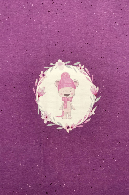 French Terry Stoffduo Panel Winterbärchen