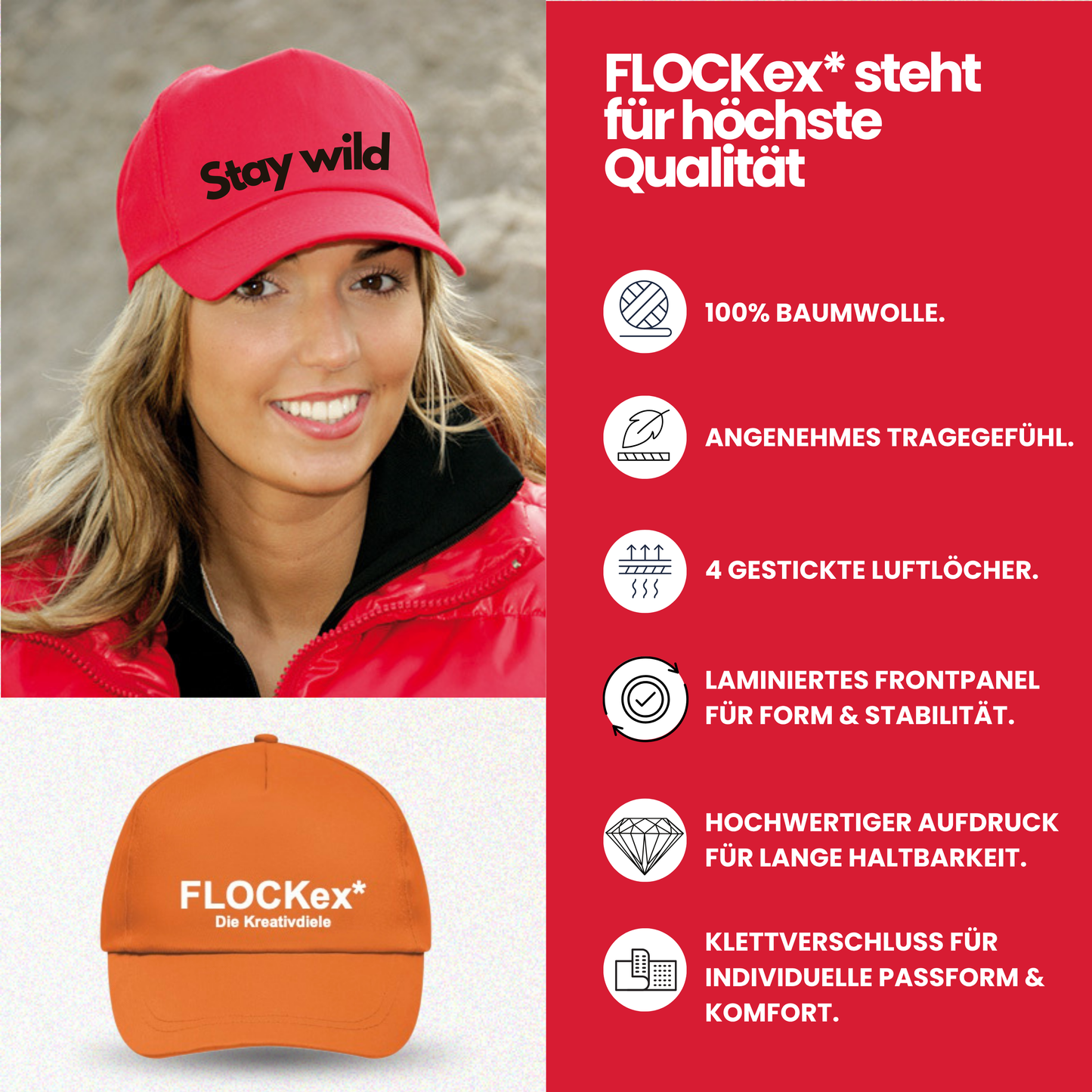 Caps bedrucken lassen, Sandwich Panel 6