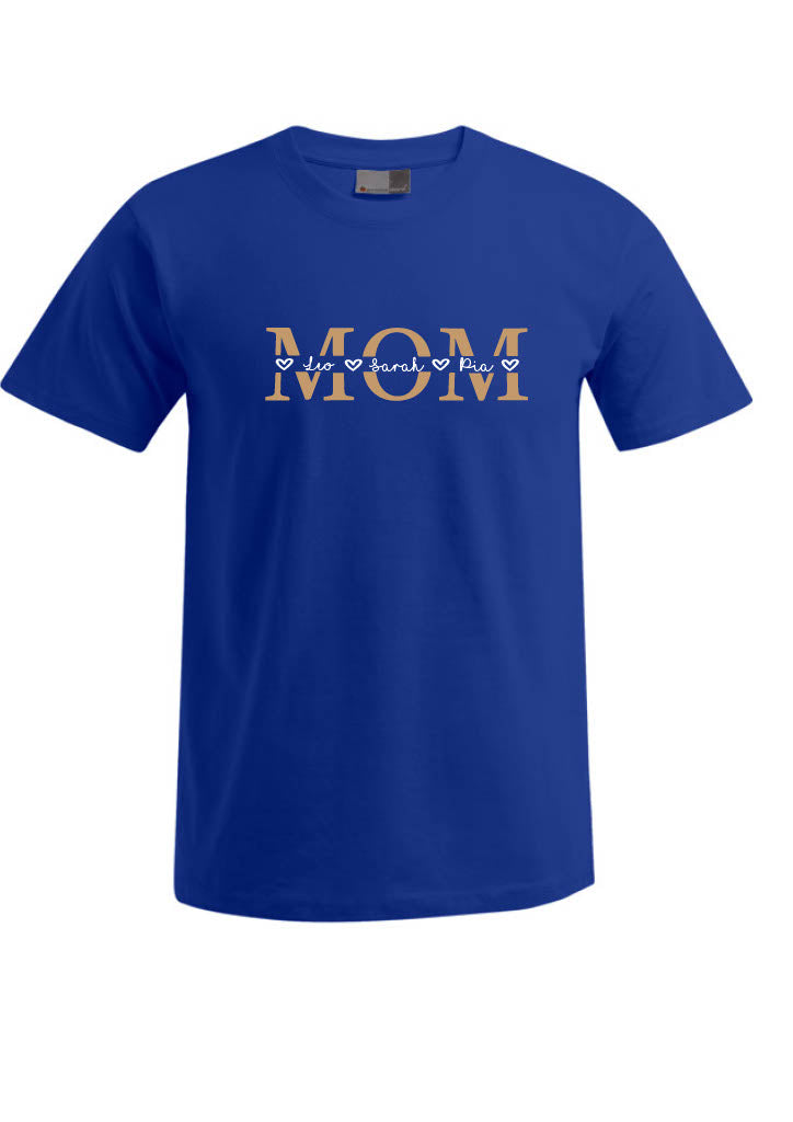 T-Shirt MOM - Herzen geteilt gold