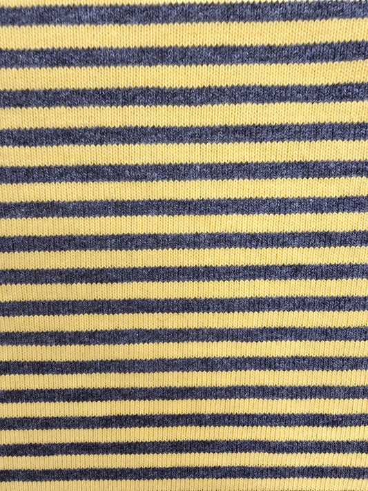 Strickstoff grau gelb gestreift